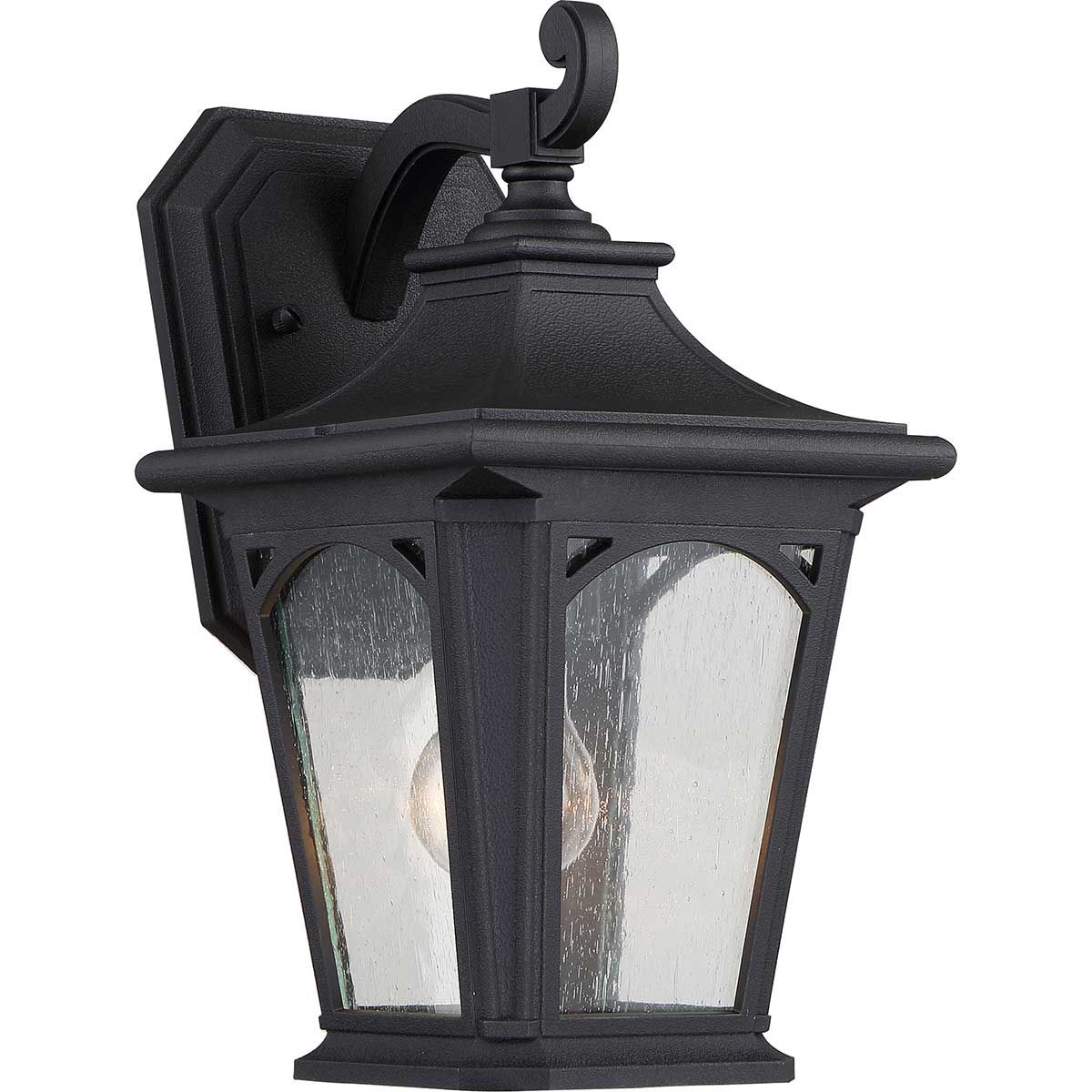 Bedford in Light Small Wall Lantern in Mystic Black