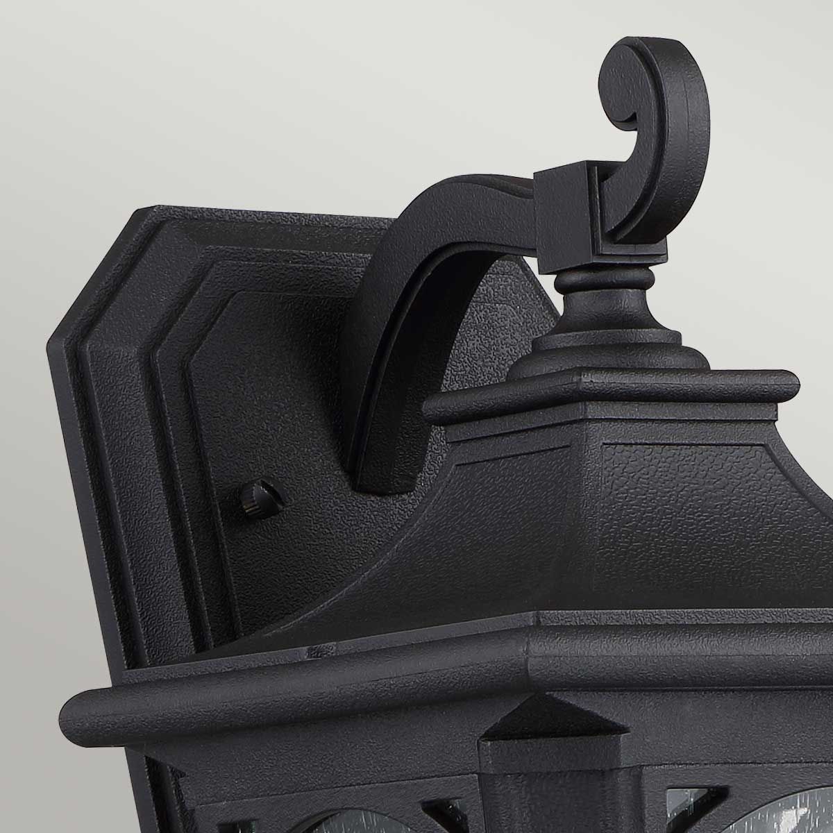 Bedford in Light Small Wall Lantern in Mystic Black