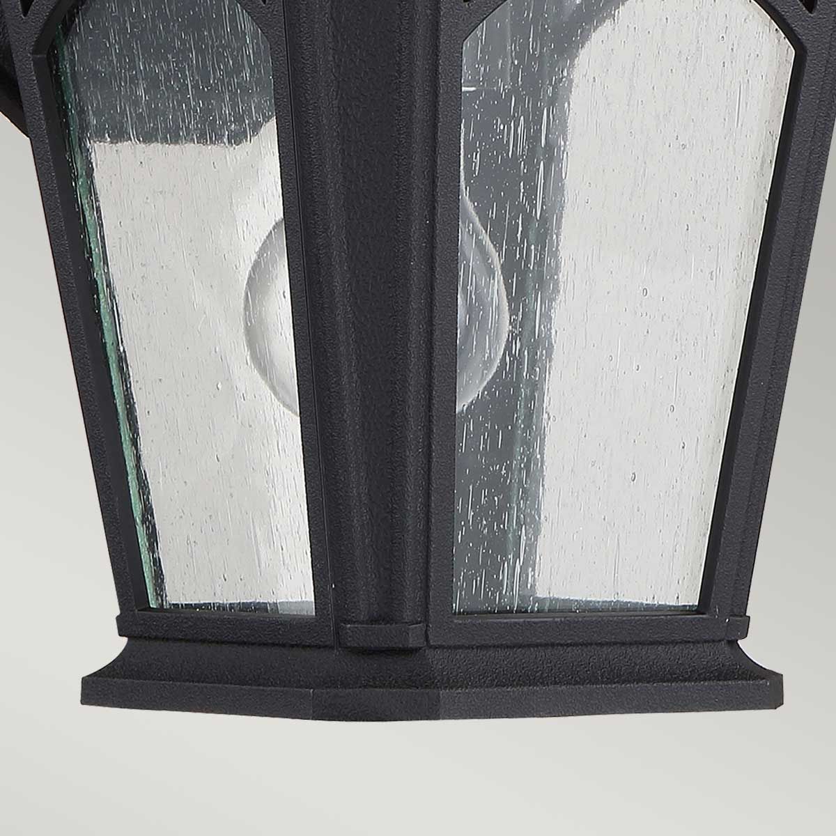 Bedford in Light Small Wall Lantern in Mystic Black