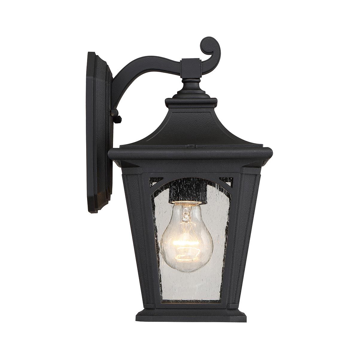 Bedford in Light Small Wall Lantern in Mystic Black