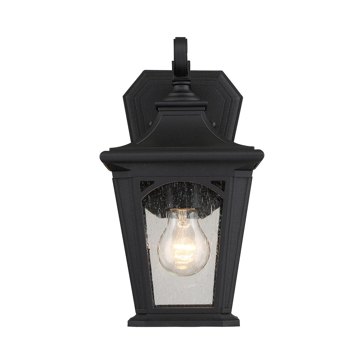 Bedford in Light Small Wall Lantern in Mystic Black