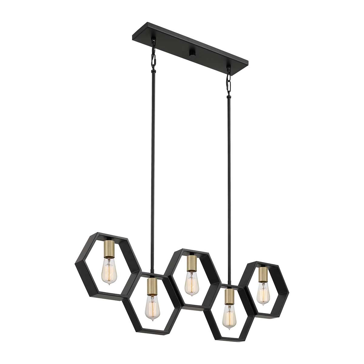 Bismarck Light Linear Pendant in Earth Black