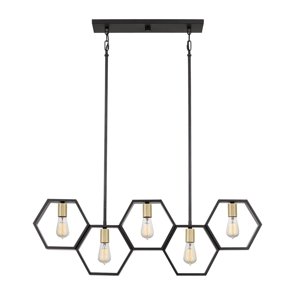 Bismarck Light Linear Pendant in Earth Black