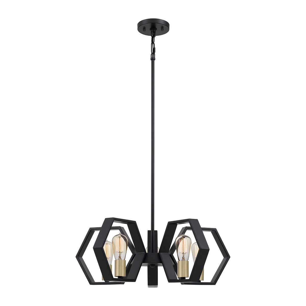 Bismarck Light Chandelier in Earth Black