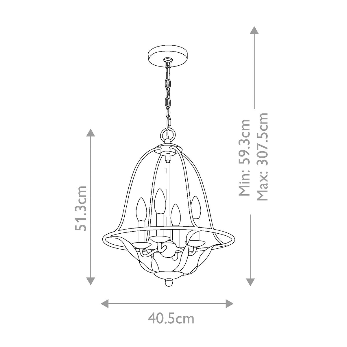 Bradbury Light Pendant in Antique White