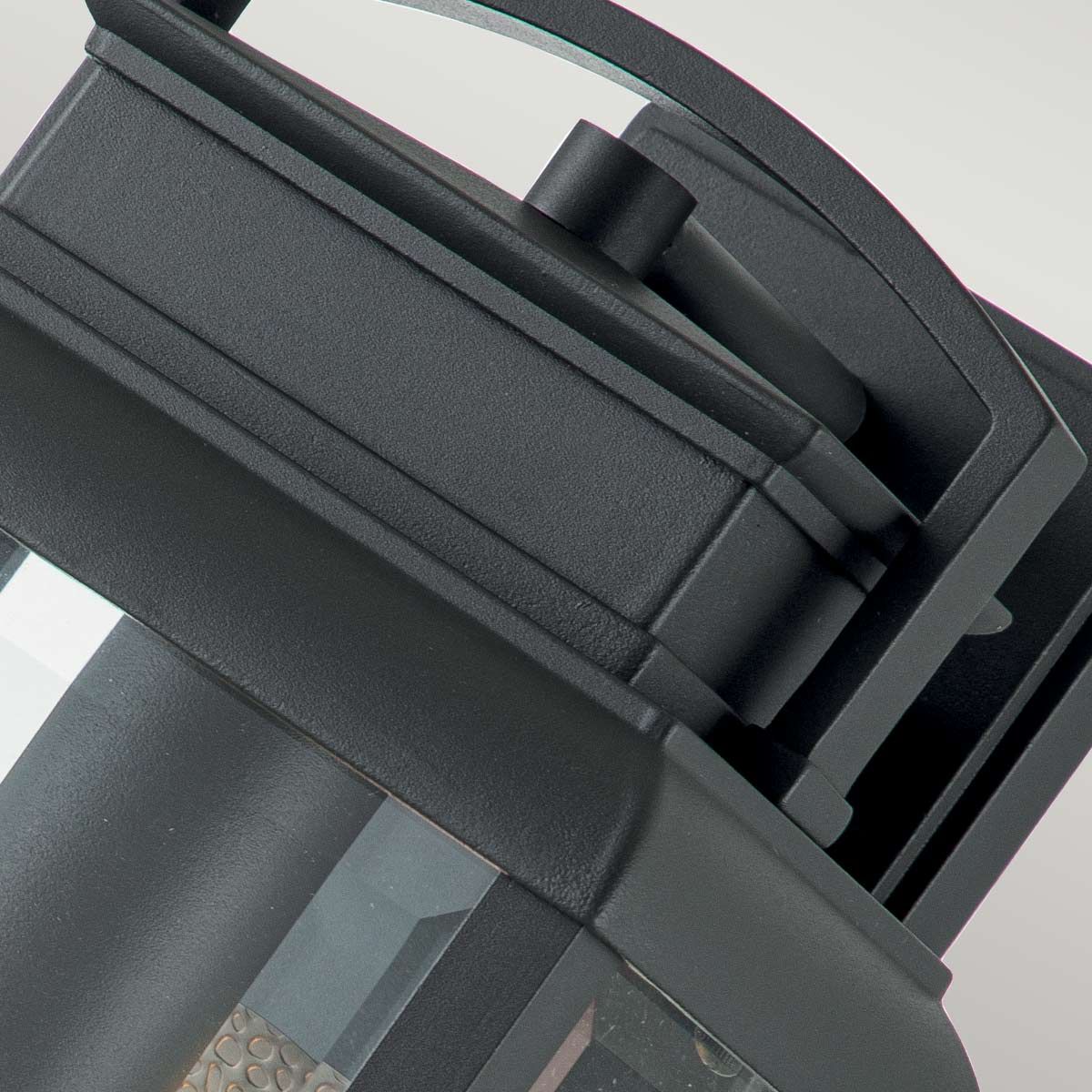 Byron Light Medium Wall Lantern in Graphite with Pewter Reflector