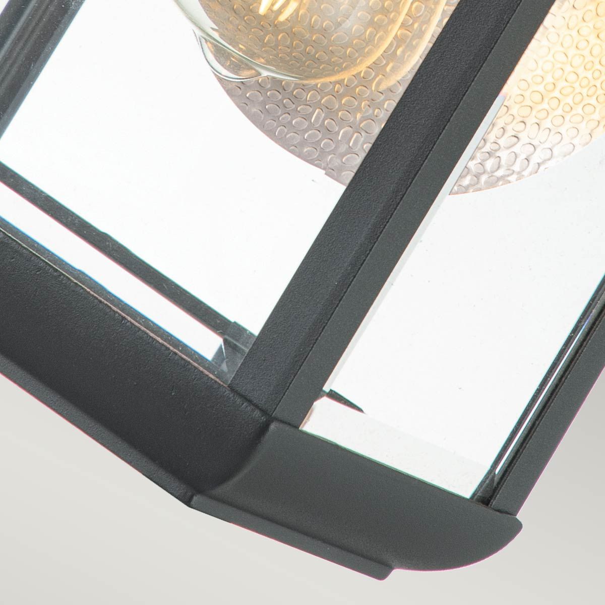 Byron Light Medium Wall Lantern in Graphite with Pewter Reflector