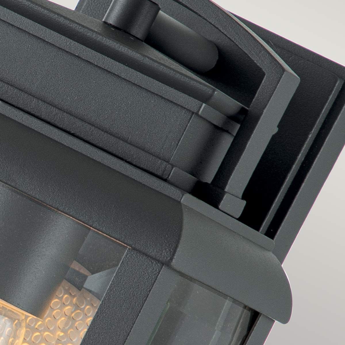 Byron Light Small Wall Lantern in Graphite with Pewter Reflector