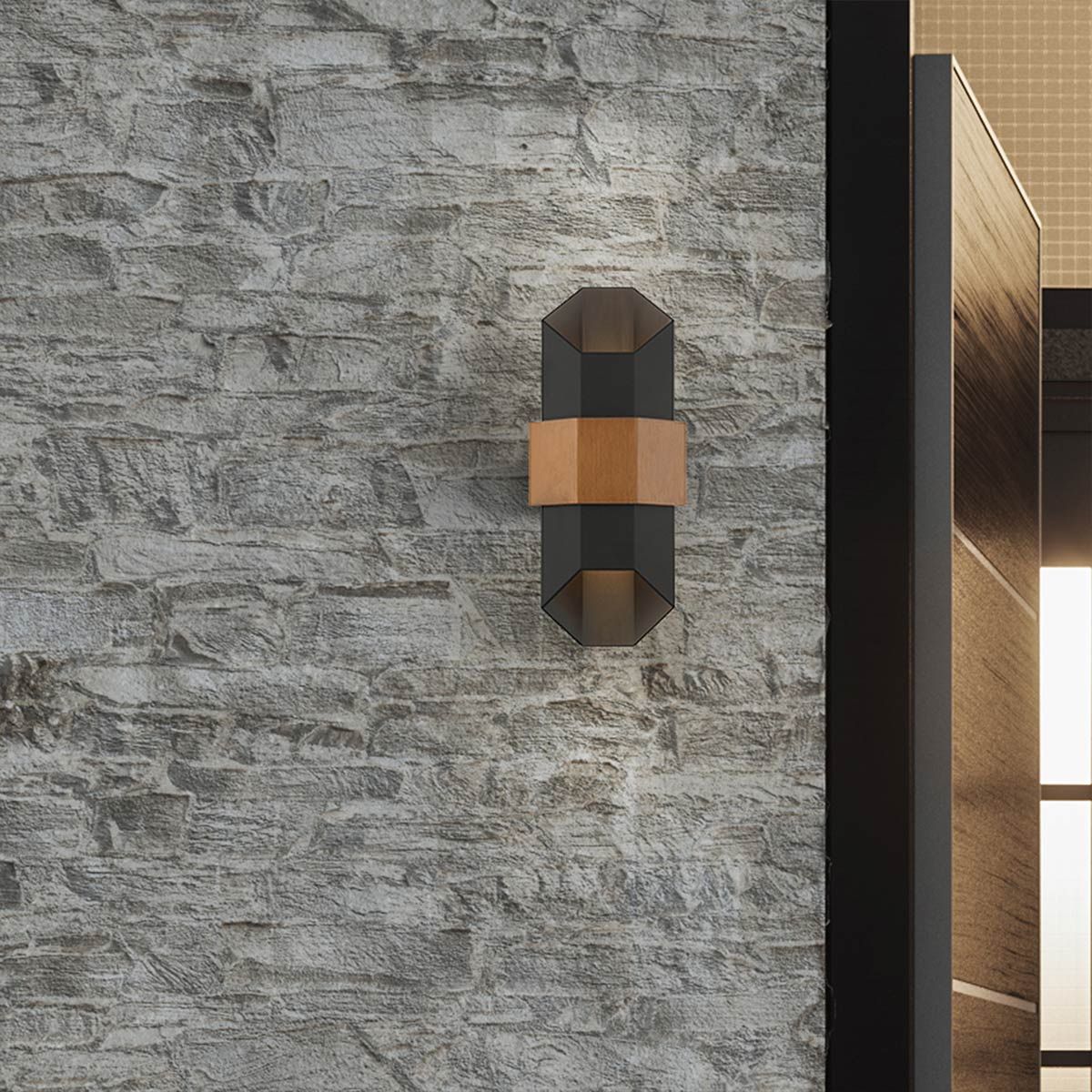 Chasm LED Wall Lantern in Matte Black