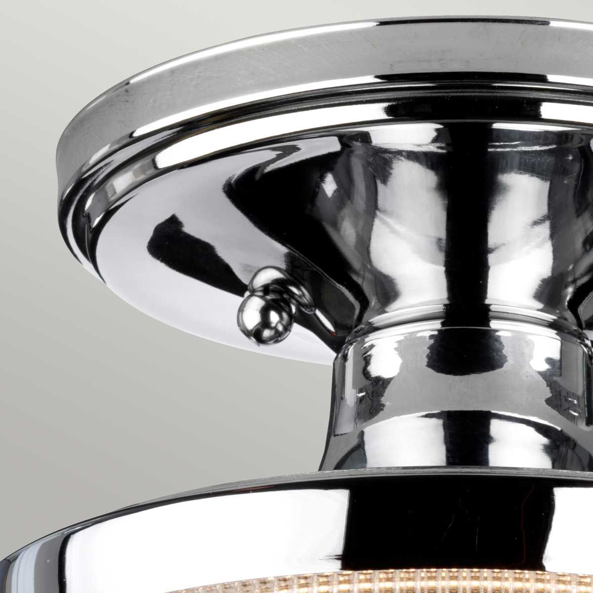 Dublin One Light Semi-Flush in Polished Chrome
