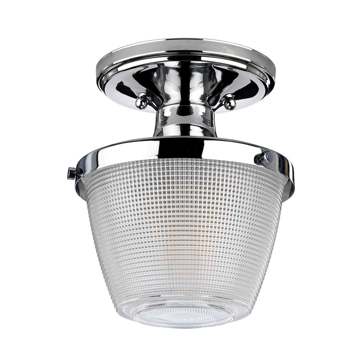 Dublin One Light Semi-Flush in Polished Chrome