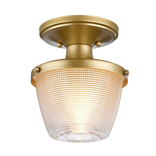 Dublin Light Semi-Flush in Painted Natural Brass