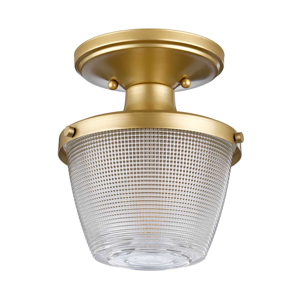 Dublin Light Semi-Flush in Painted Natural Brass