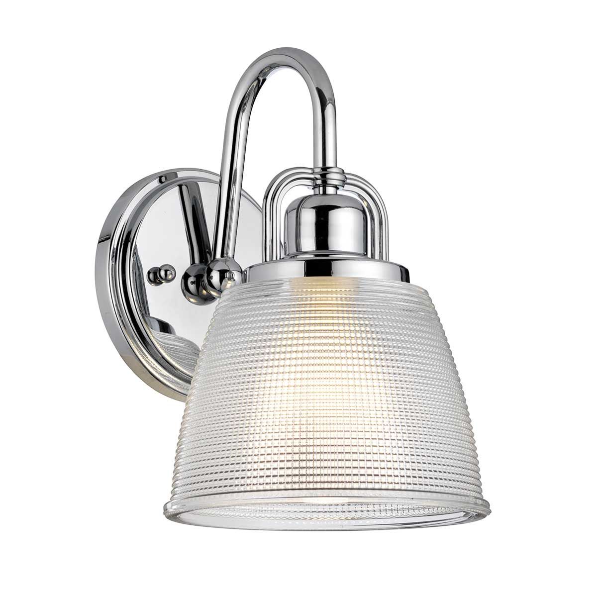 Dublin 1 Light Wall Light in Polished Chrome