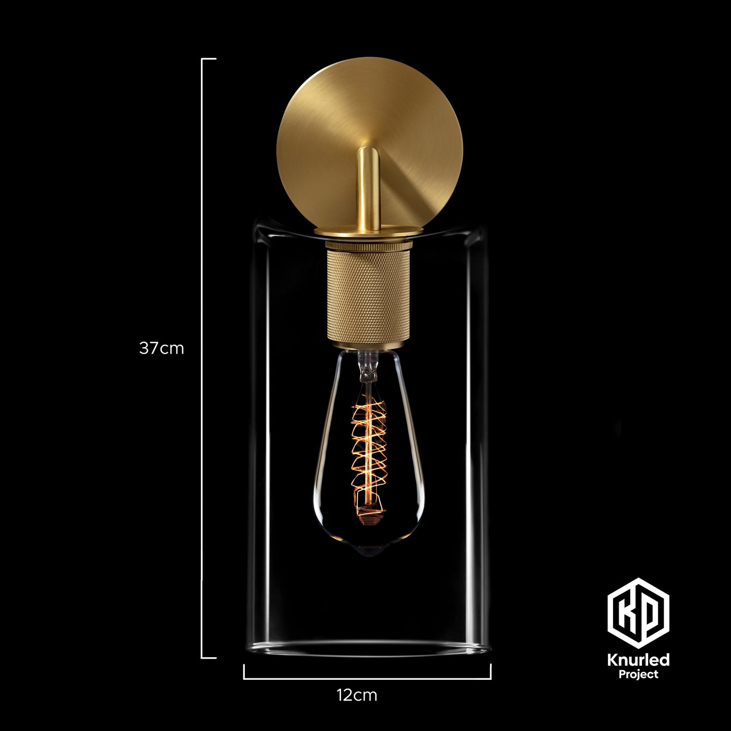 Brass Shade Wall Light + Cylinder Shade product shot