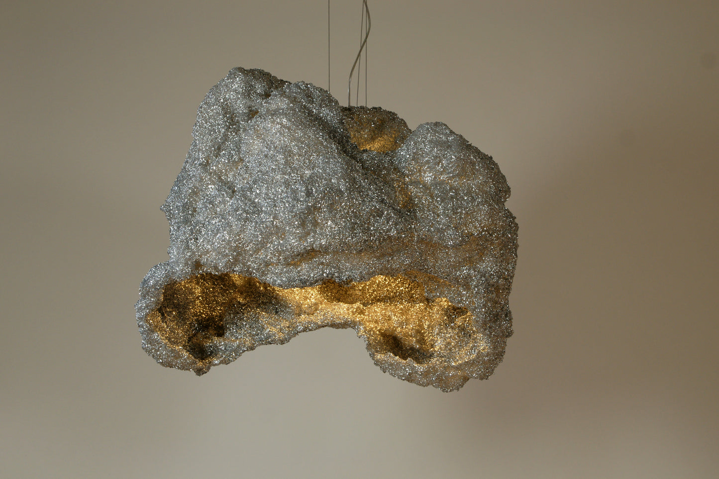 Storm Pendant Light silver, front on