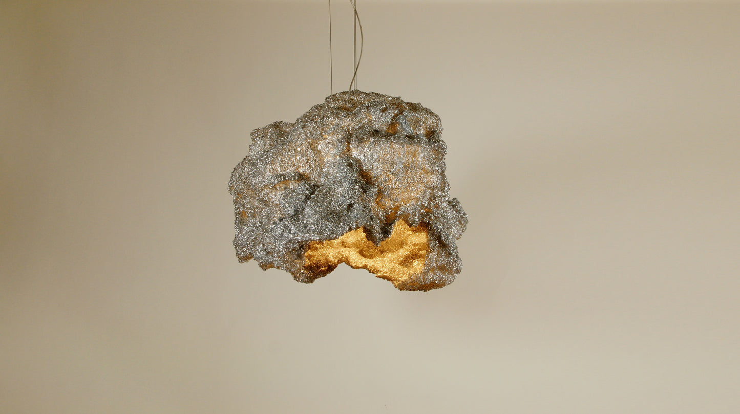 Storm Pendant Light silver, front on