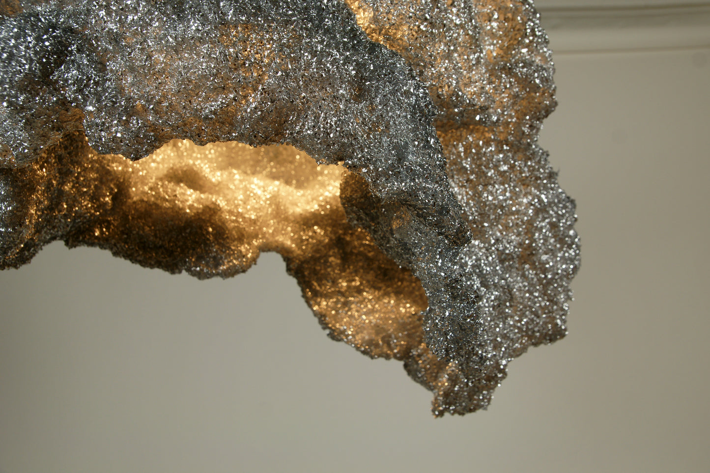 Storm Pendant Light silver, close up