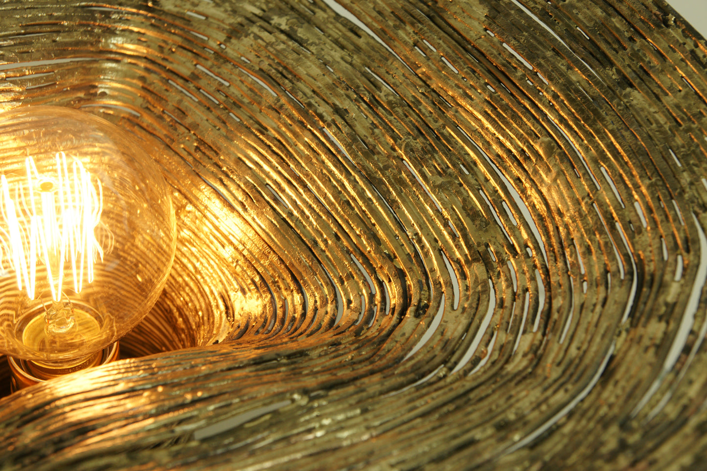 Wrap Spruce Table Light, close up of texture