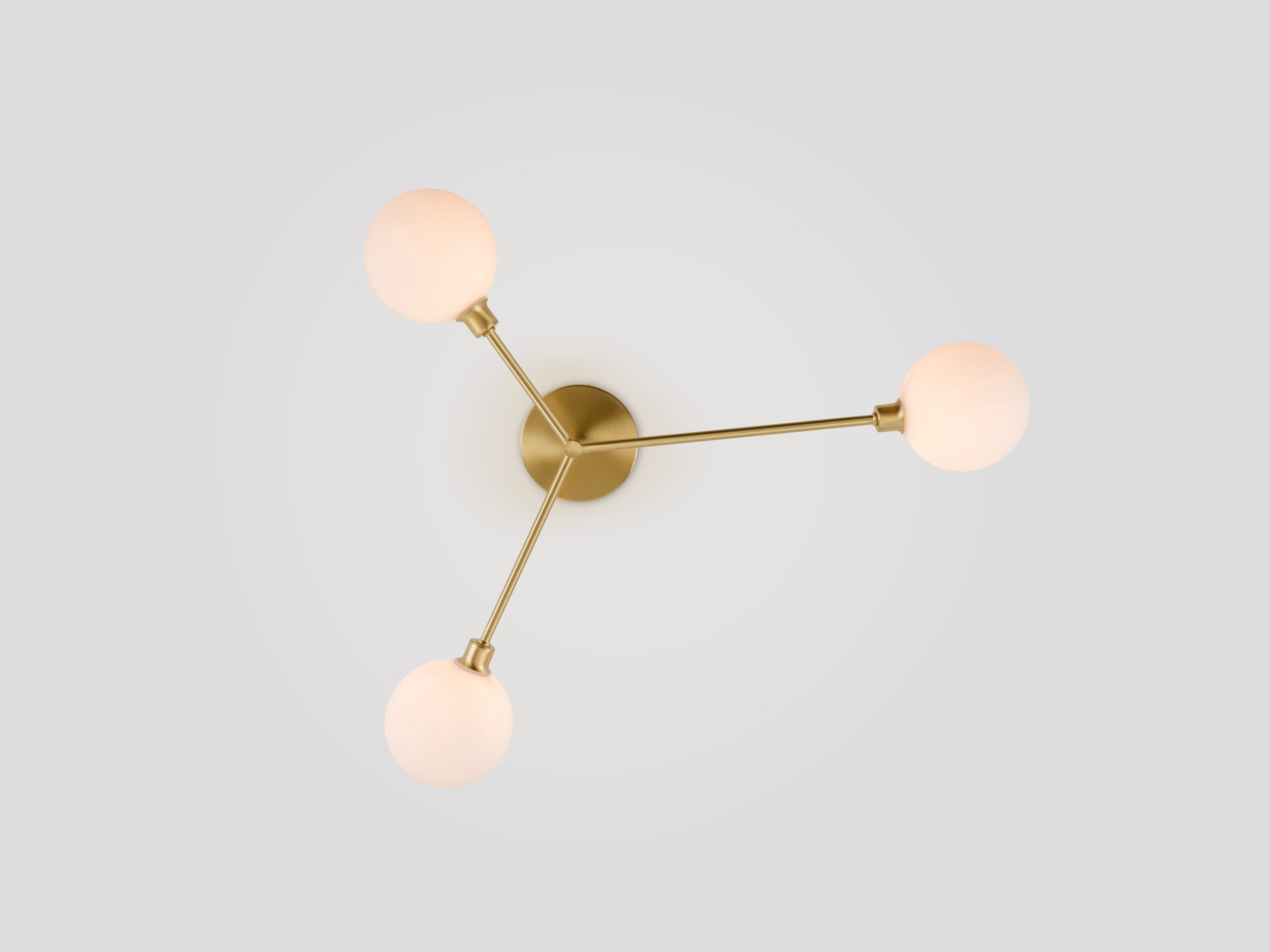 3 Light Flush Ceiling Light bronze, from below