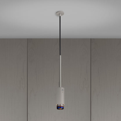 Exhaust Pendant Light / Linear / Stone Burnt Steel, Front view.