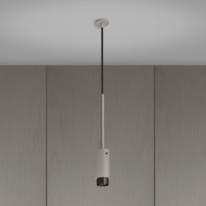 Exhaust Pendant Light / Linear / Stone Gun metal, Front view.