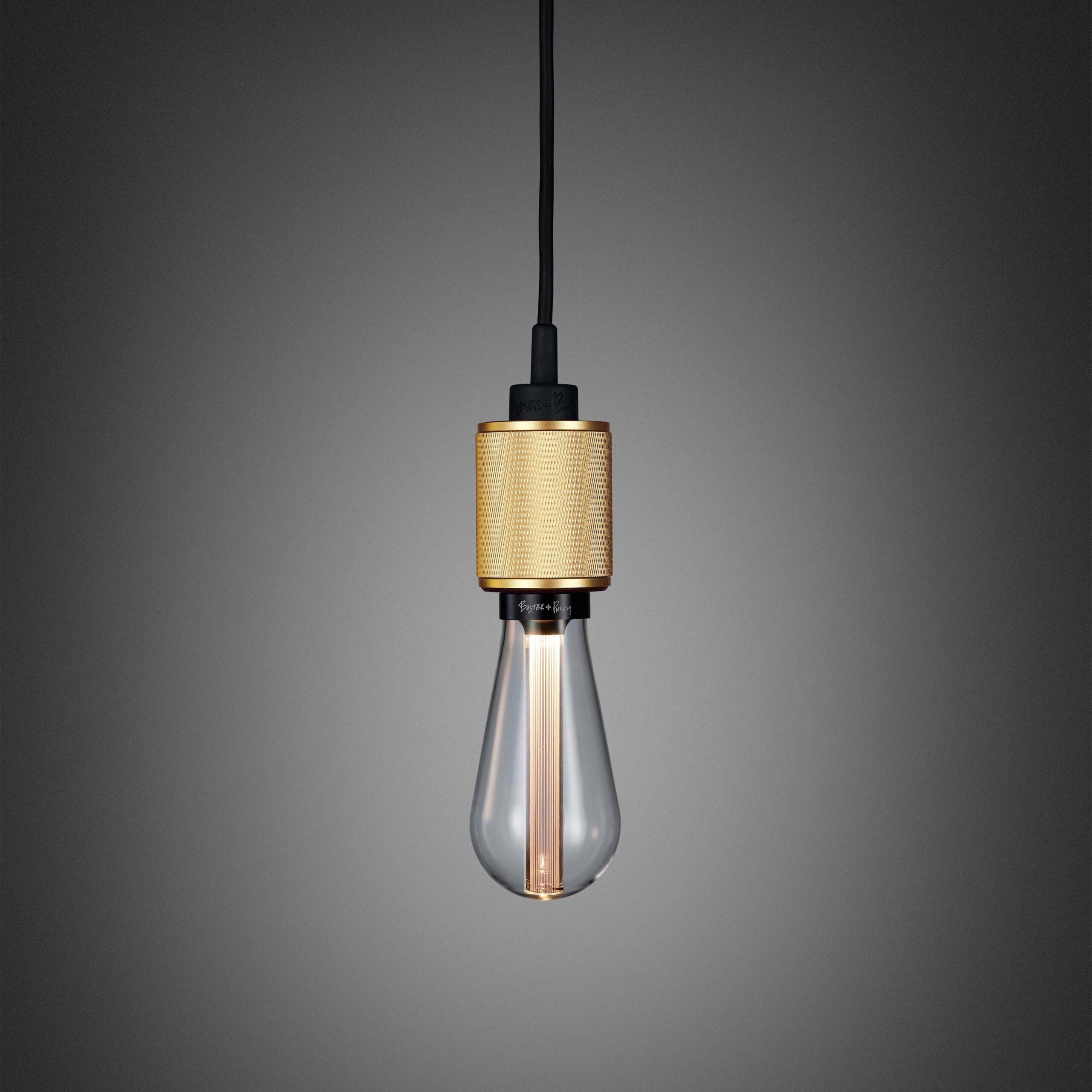 Heavy Metal Pendant light / Cross Brass, front view. 