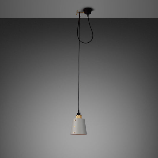 Hooked 1.0 Small Pendant Light / Stone Brass, front view.