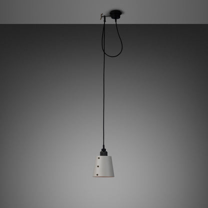 Hooked 1.0 Small Pendant Light / Stone smoked bronze, front view.