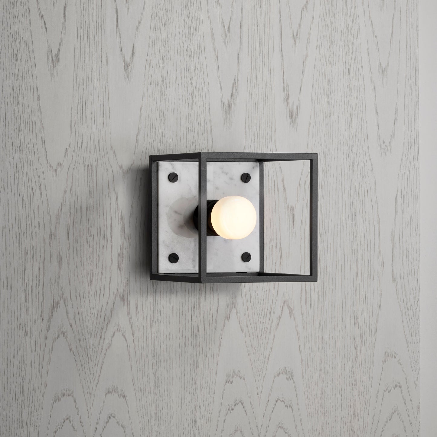 Caged Wall/ Small white marble 