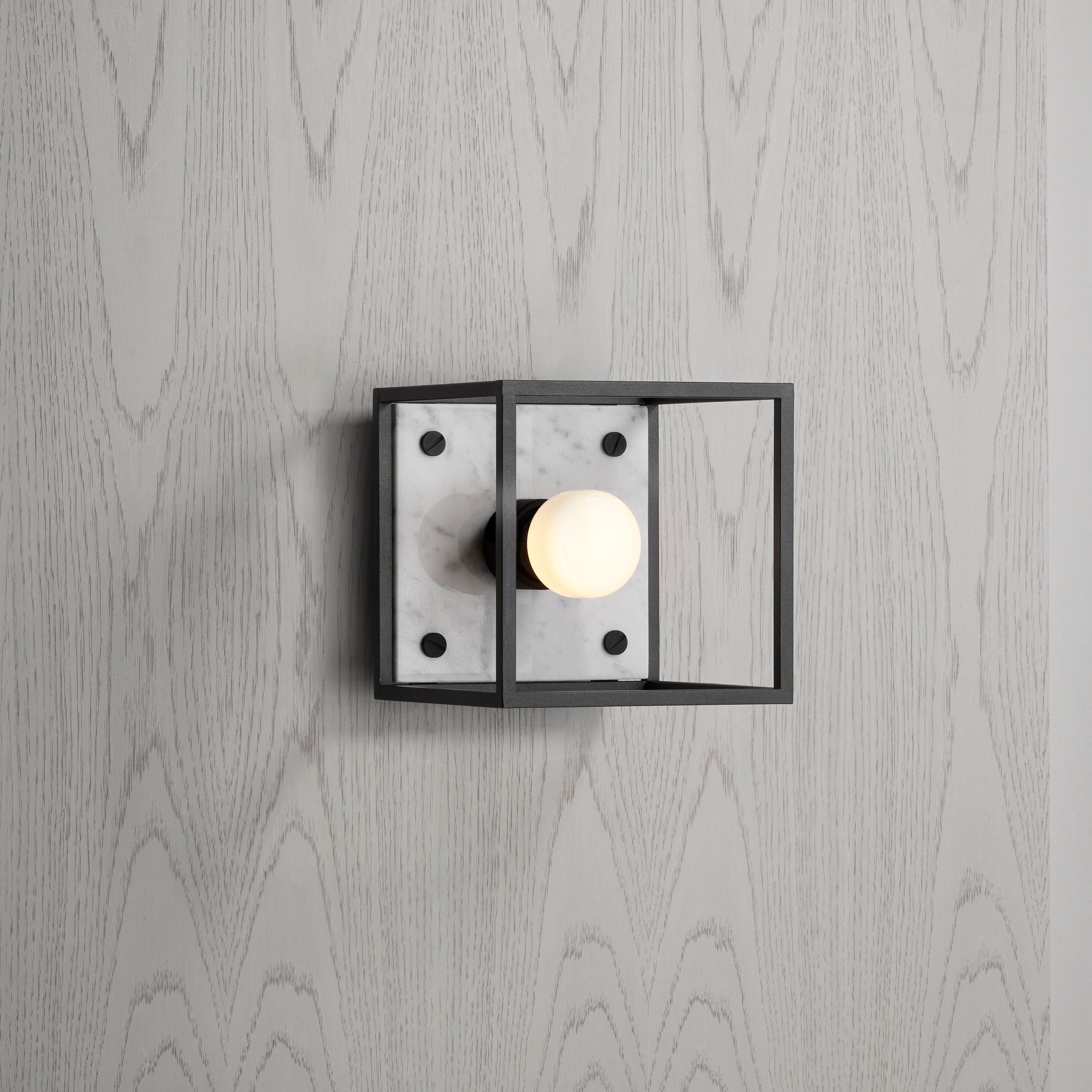 Caged Wall/ Small white marble 