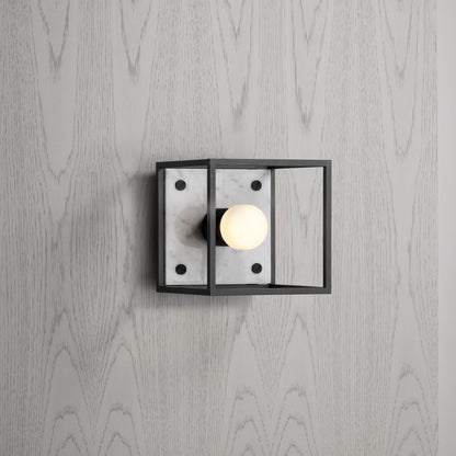 Caged Wall/ Small white marble 