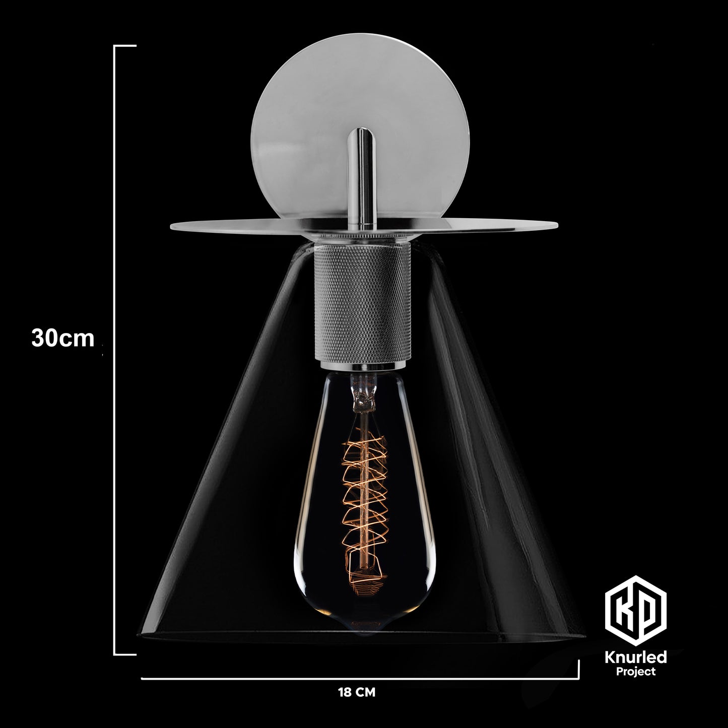 Chrome Disc Wall Light + Cone Shade product shot