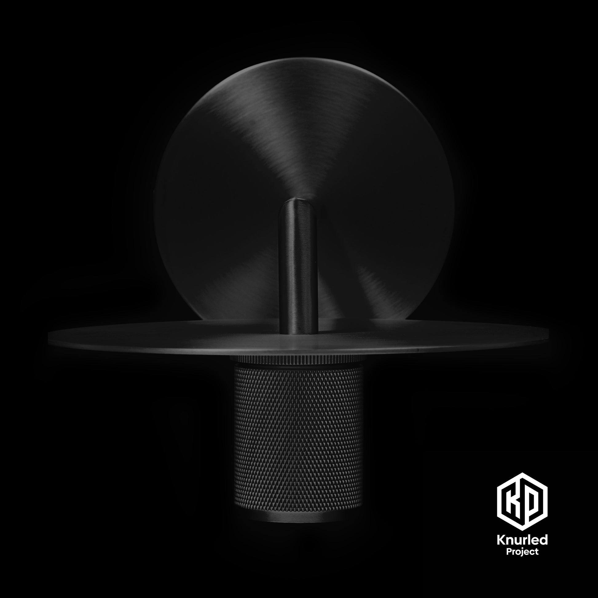Matte Black Disc Wall Light + Diamond Shade product shot