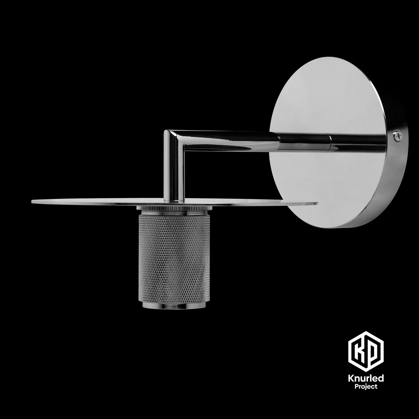 Chrome Disc Wall Light + Cone Shade product shot