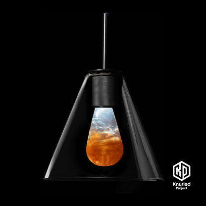 matte black 3 drop molten mood bulbs cone shade product photo 2
