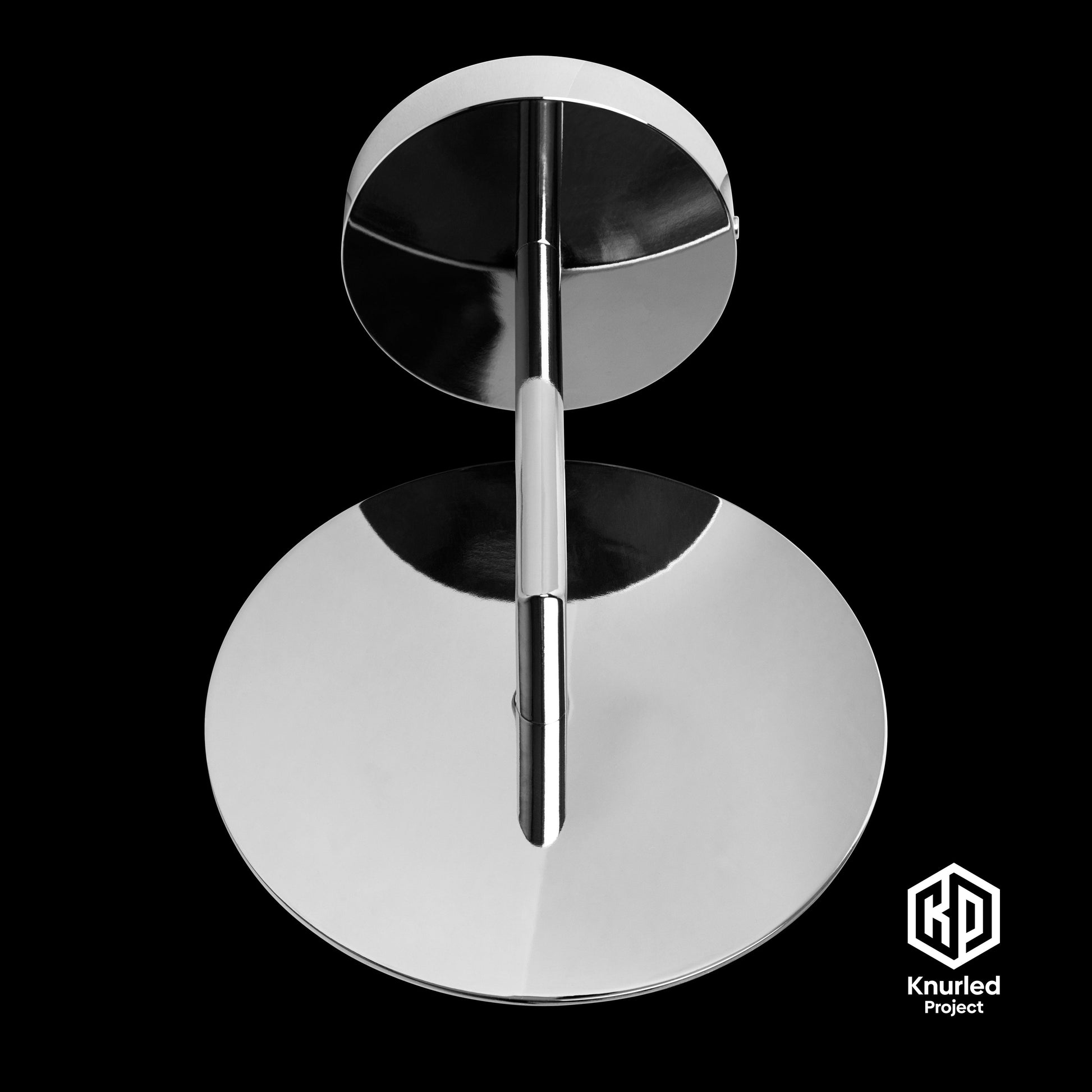 Chrome Disc Wall Light + Bell Shade product shot