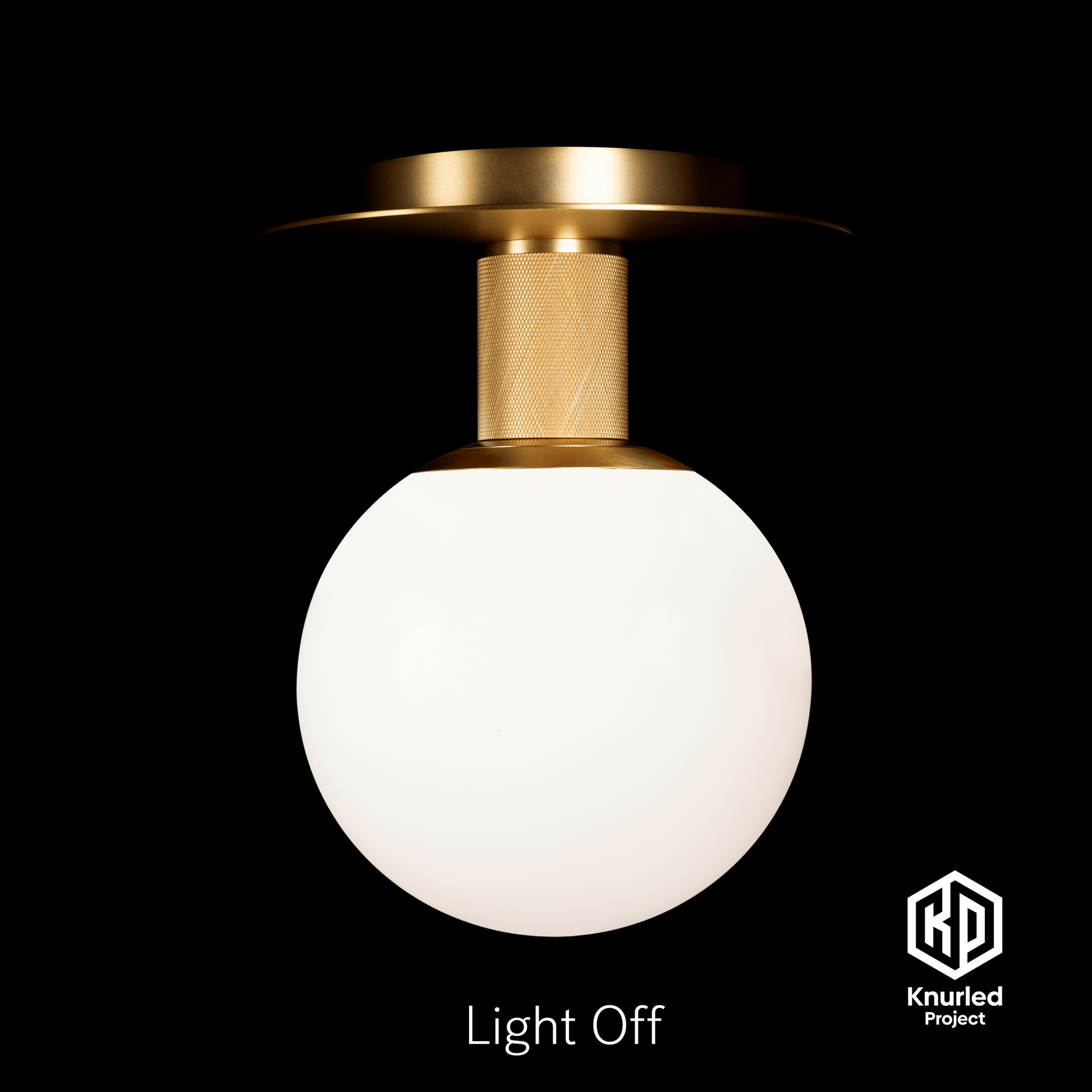 brass ceiling light 150mm opal shade product photo 3