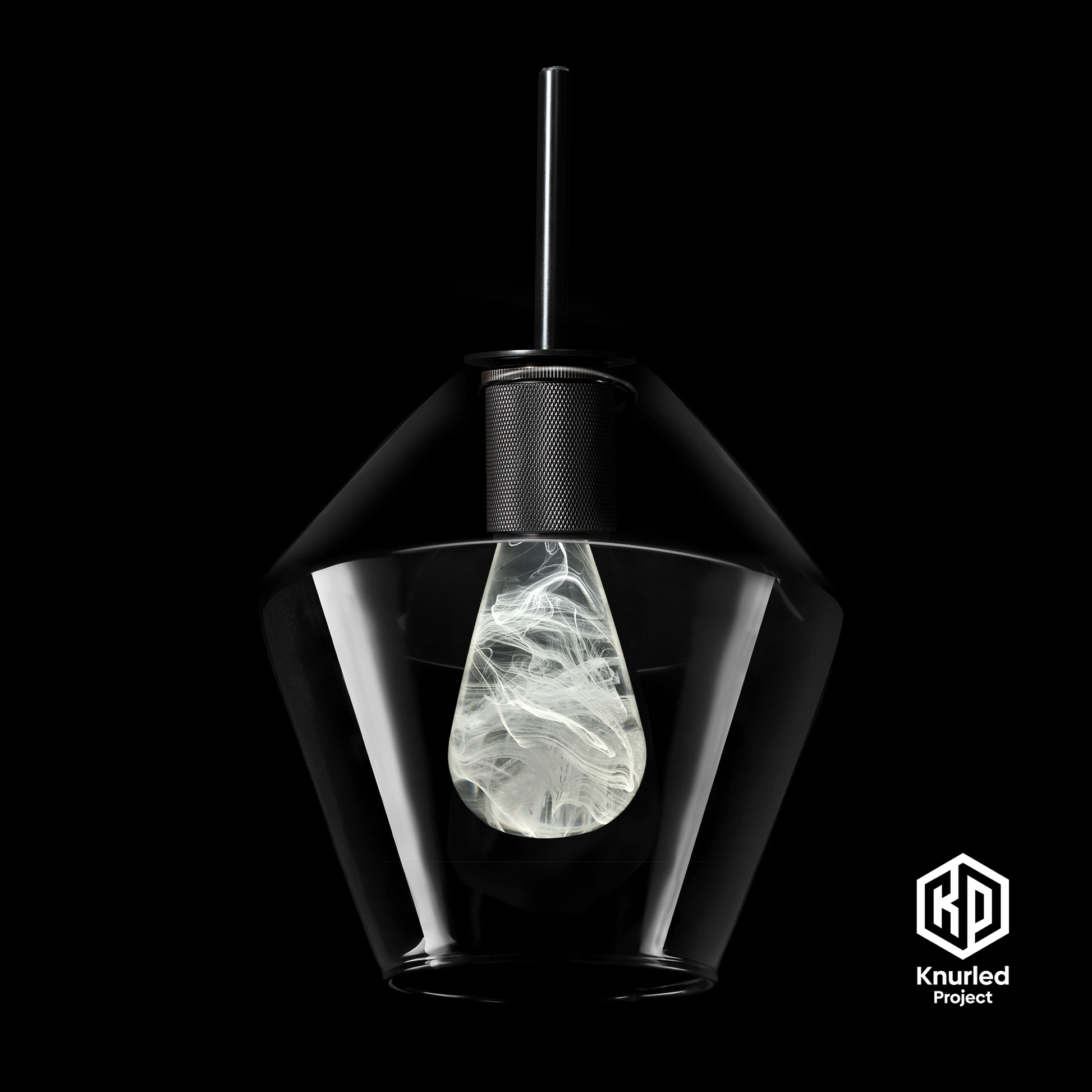 matte black 3 drop smoked mood bulbs diamond shade product photo 2