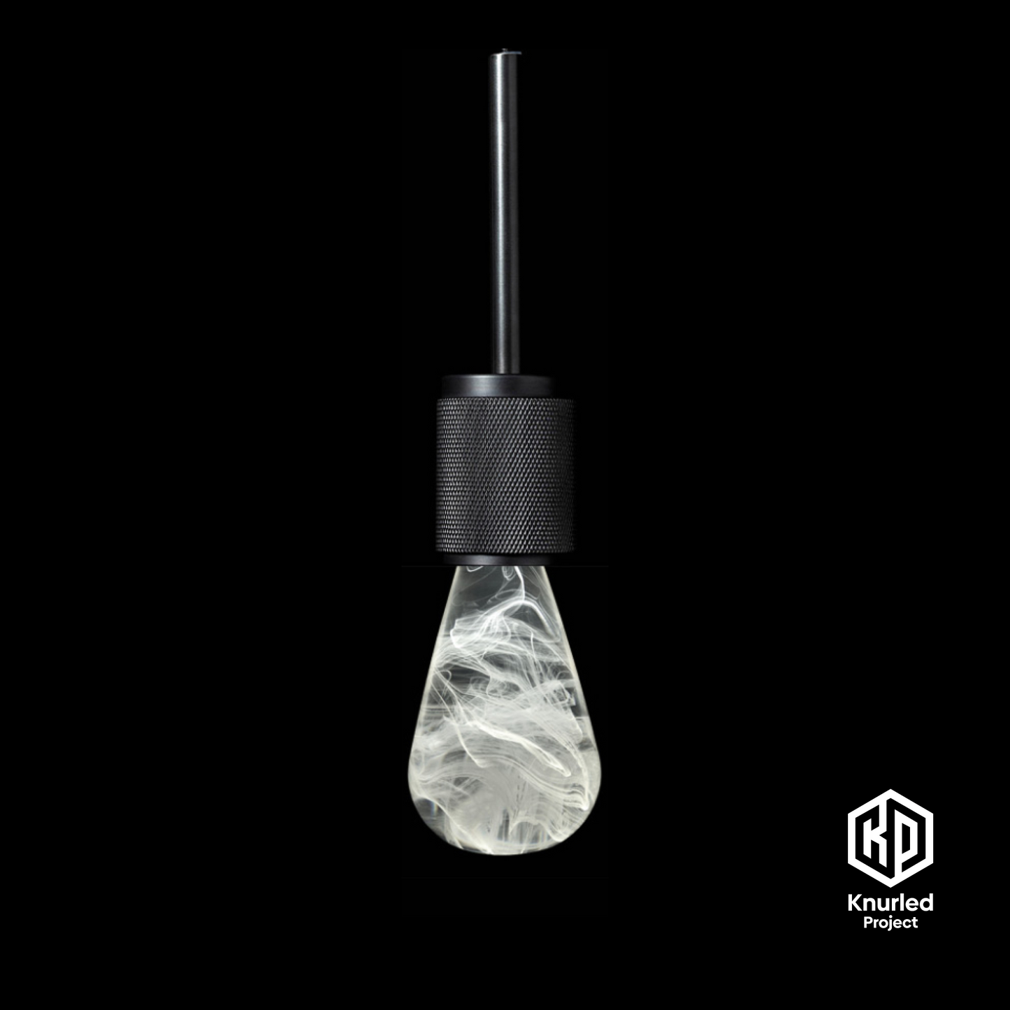 knurled matte black 3 drop smoked mood bulbs product photo 3