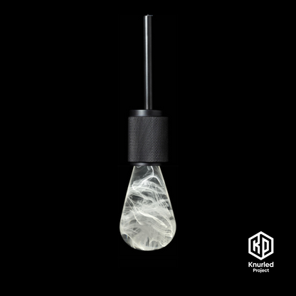 knurled matte black 3 drop smoked mood bulbs product photo 3
