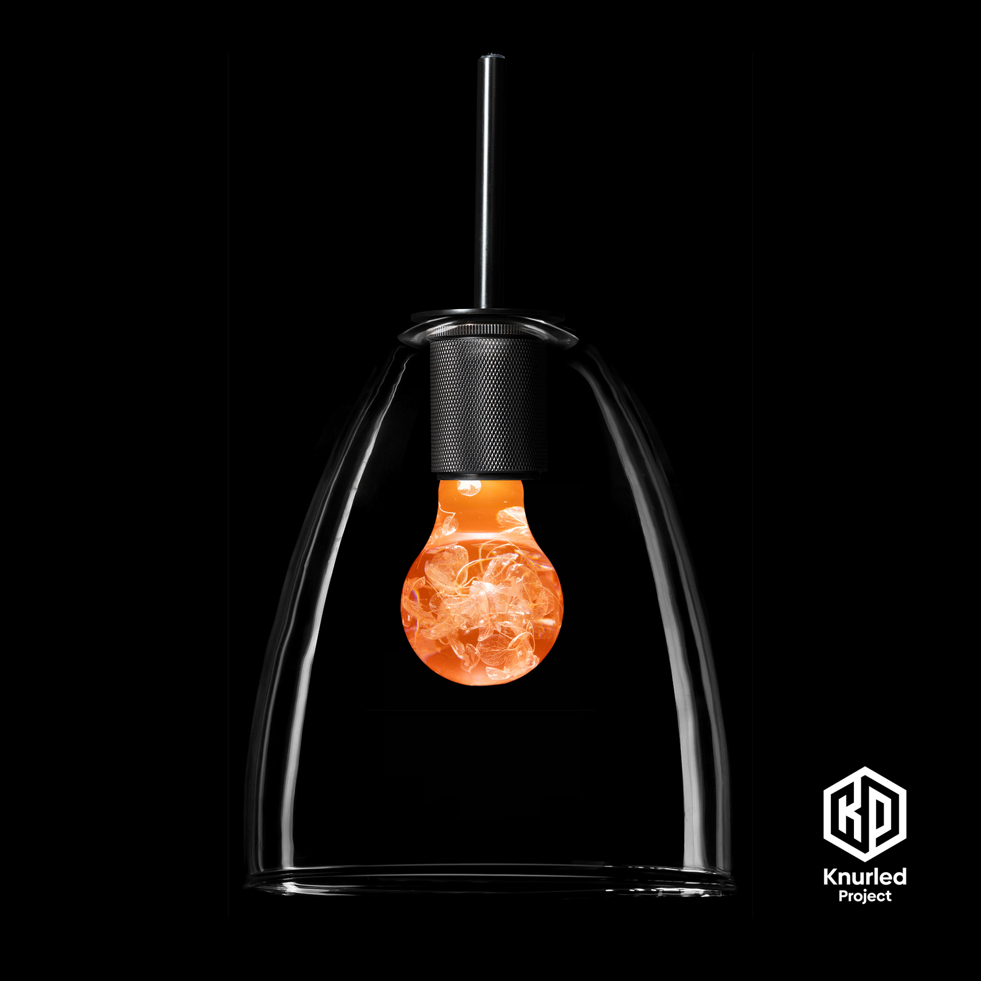 matte black 3 drop blossom mood bulbs bell shade product photo 2