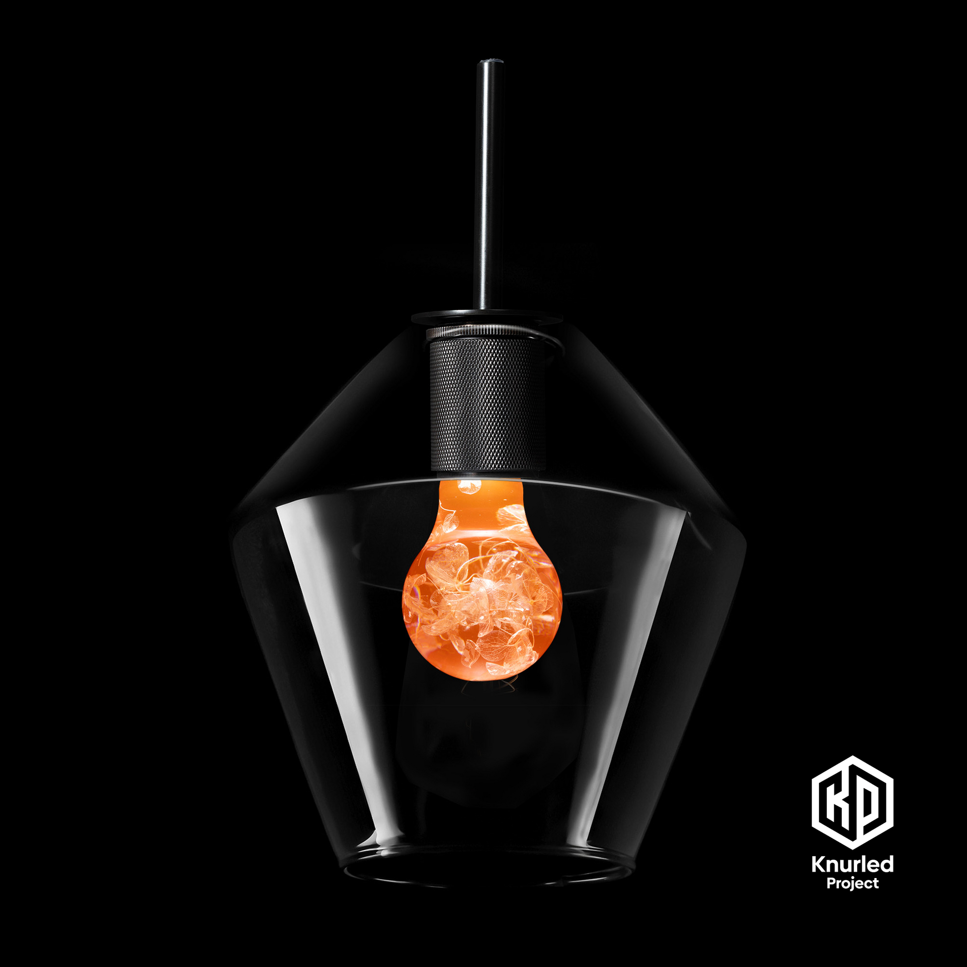 matte black 3 drop blossom mood bulbs diamond shade product photo 2