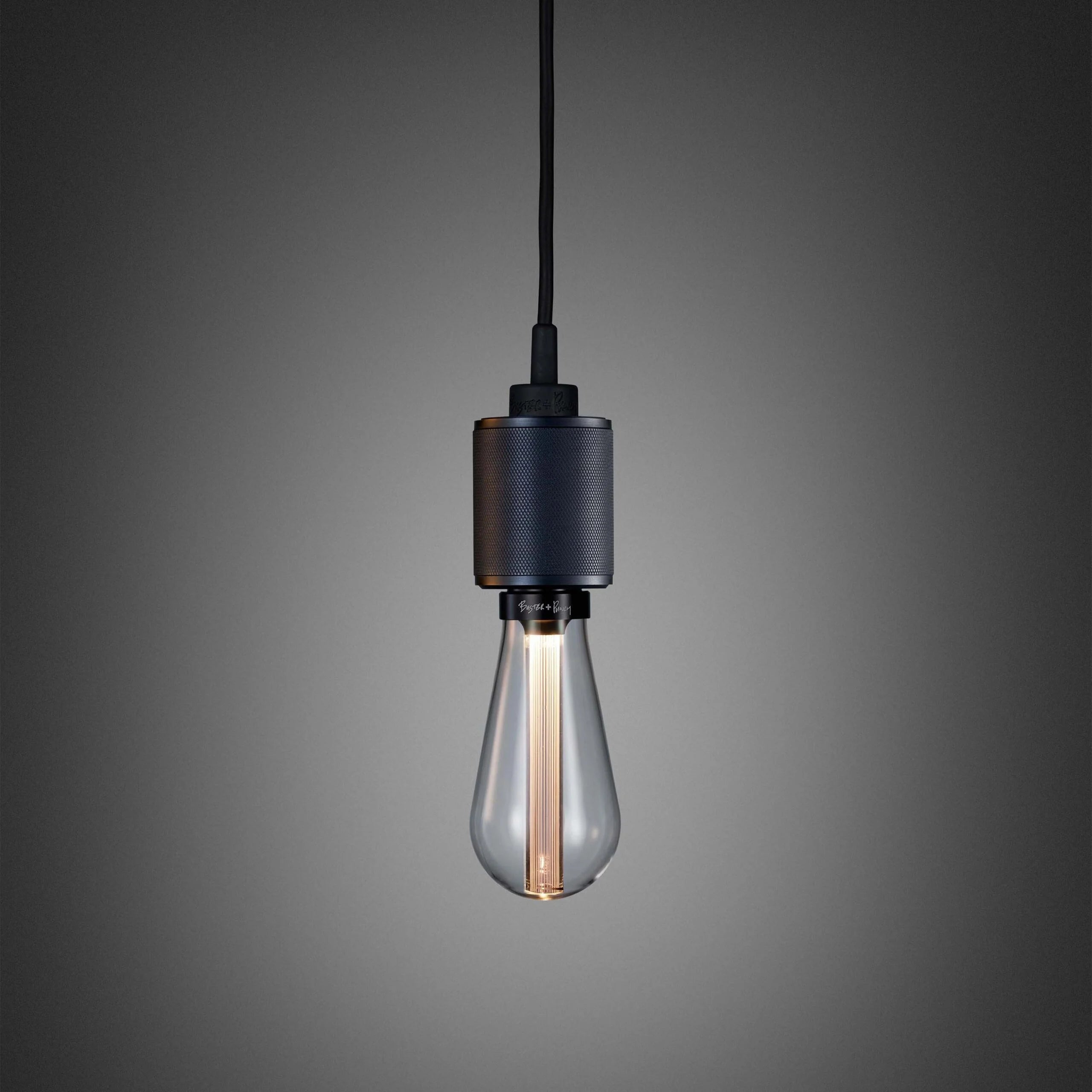Heavy Metal Pendant light / Cross smoked bronze, front view. 
