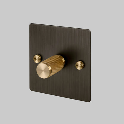 1G Dimmer/ 120W/ Smoked Bronze , Brass