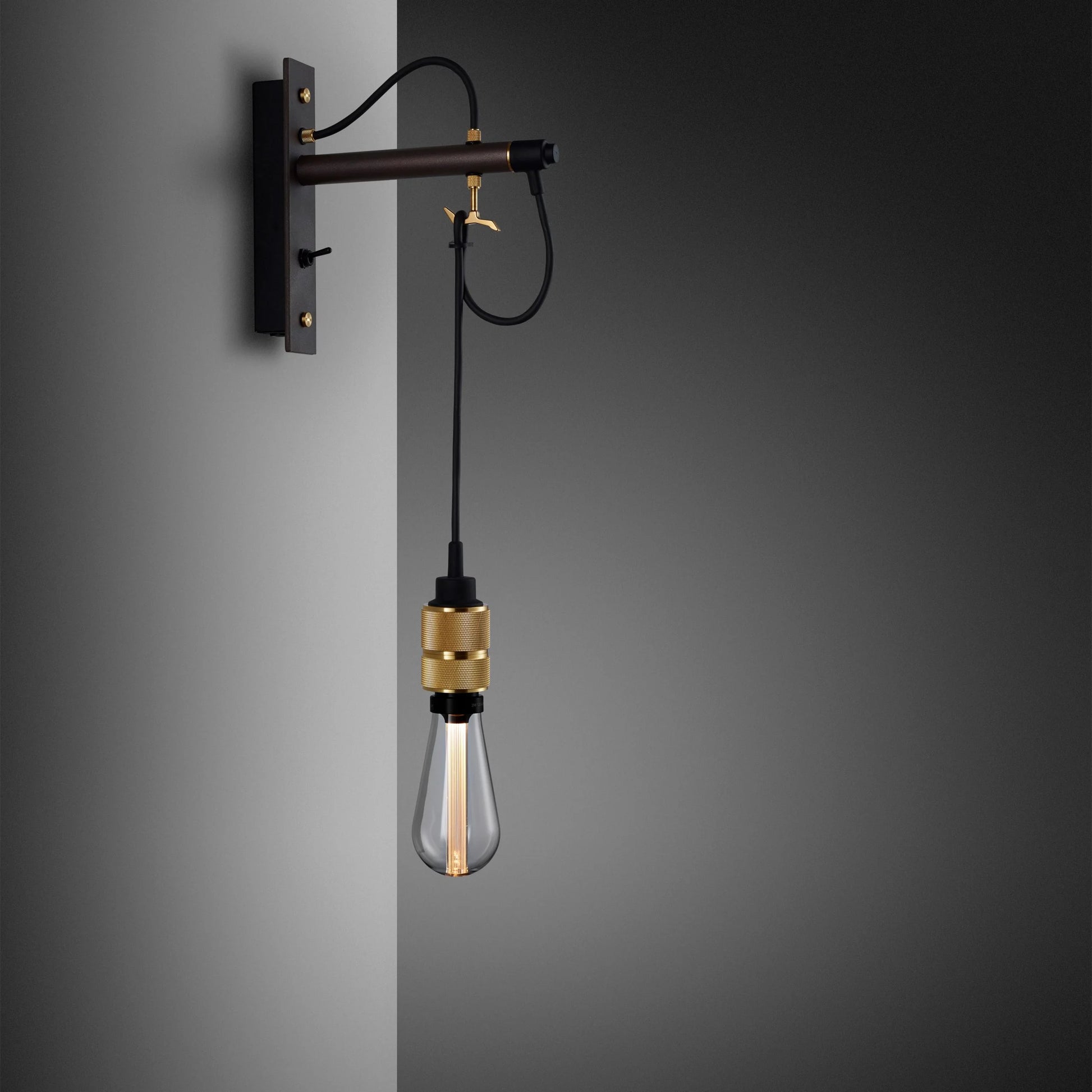 Hooked Wall Light/ Nude/ Graphite Bronze 