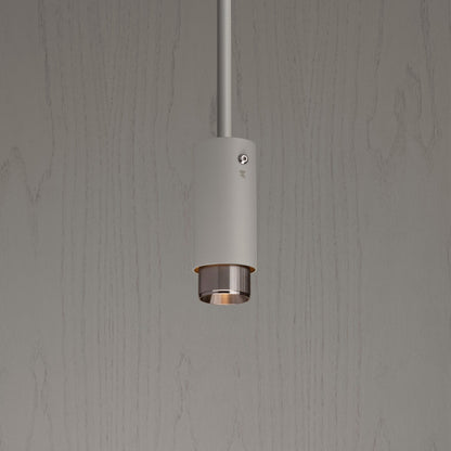 Exhaust Pendant Light / Linear / Stone Steel, close up view of pendant.