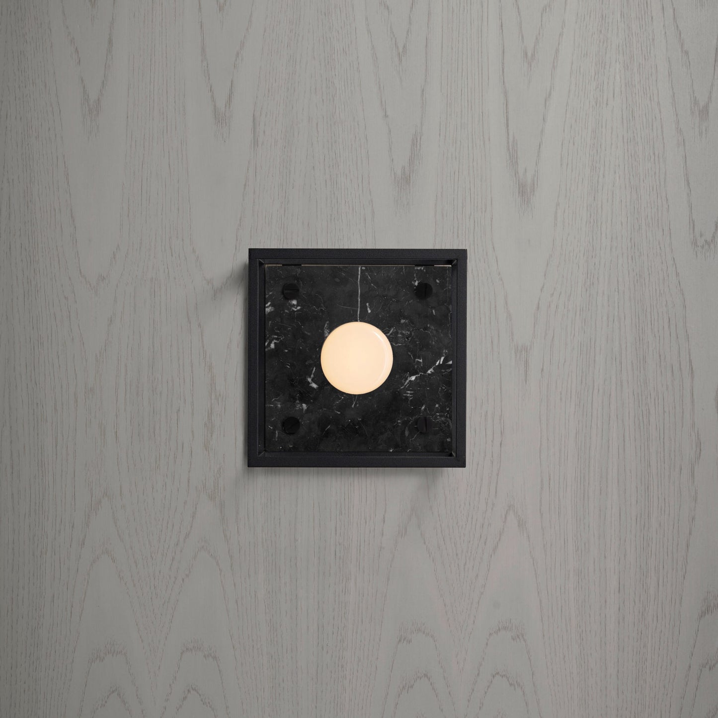 Caged Wall/ Small black marble front view 