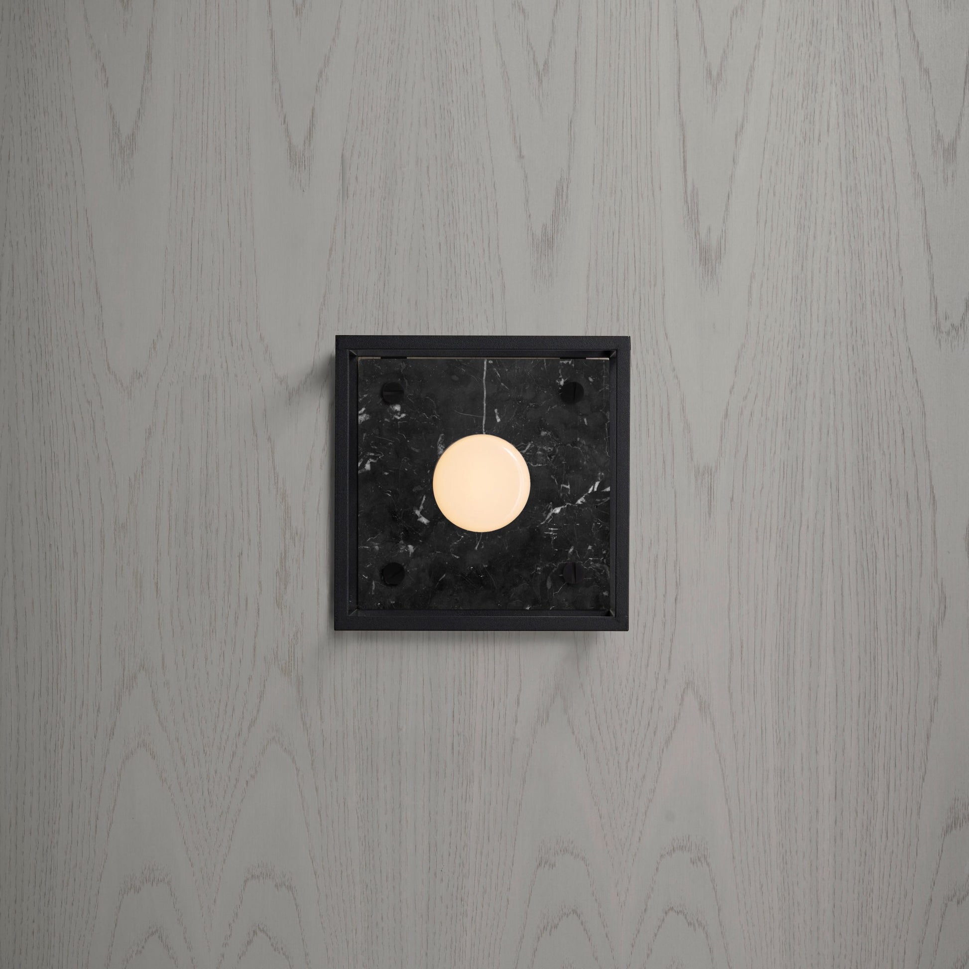 Caged Wall/ Small black marble front view 