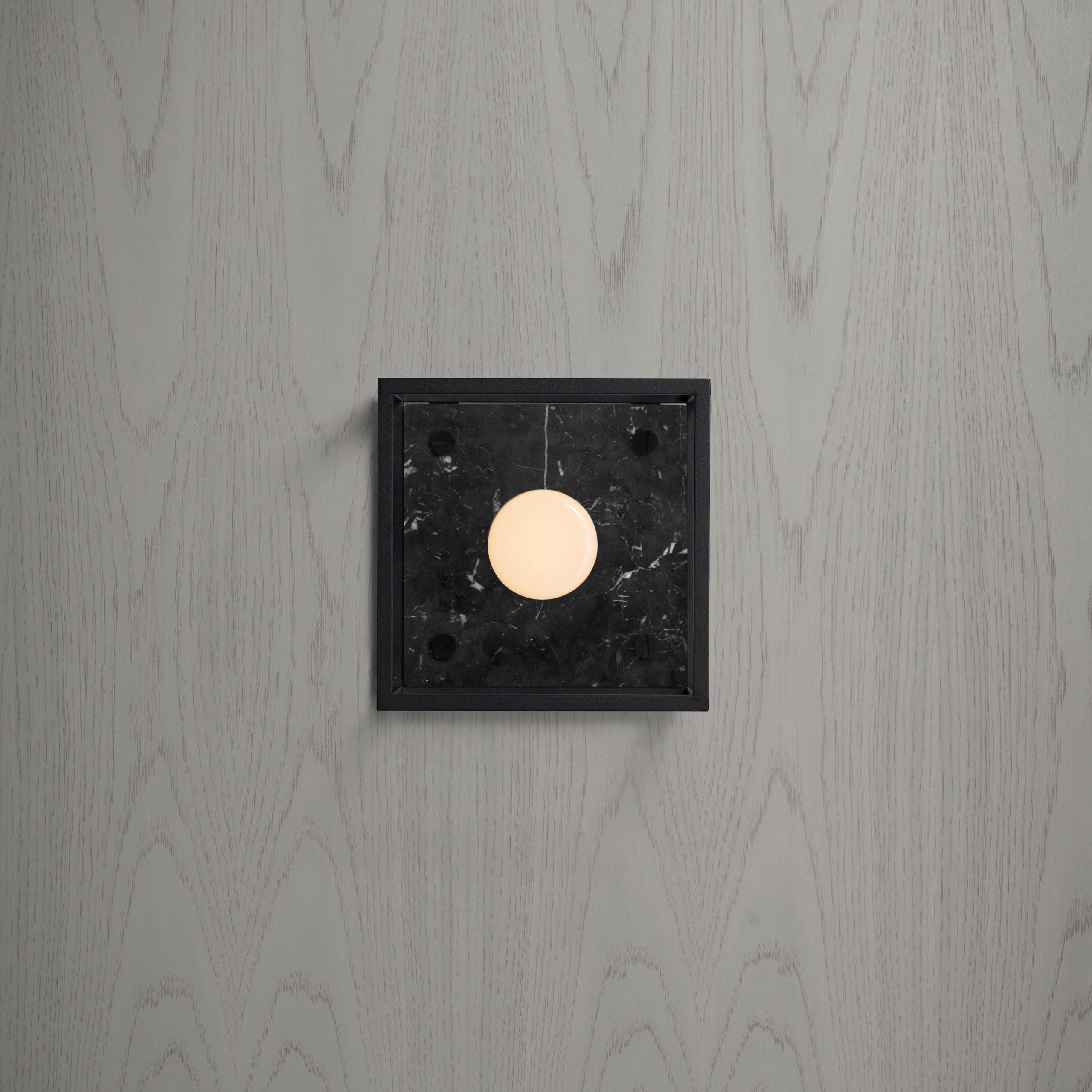 Caged Wall/ Small black marble front view 
